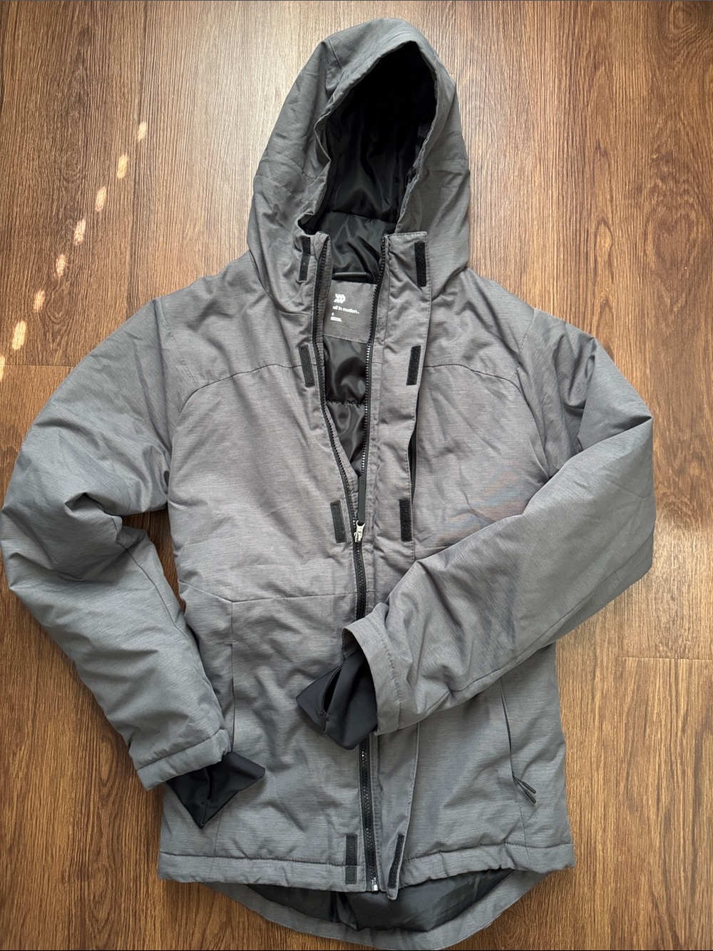 all in motion Men's Gray Hooded Puffer Jacket